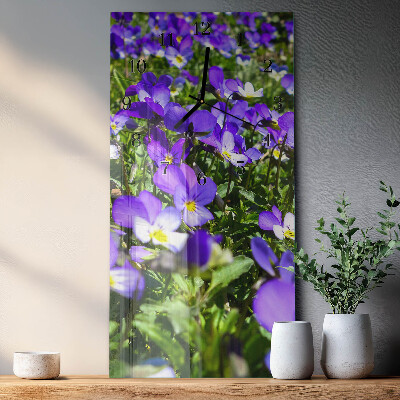 Klocka rektangulär Gullblommor