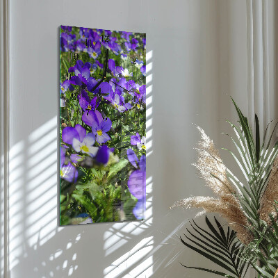 Klocka rektangulär Gullblommor