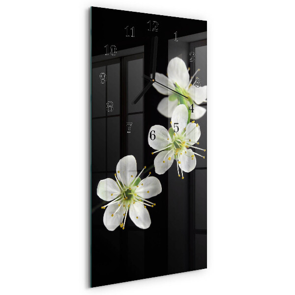 Klocka rektangulär Blommor