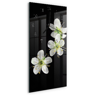 Klocka rektangulär Blommor
