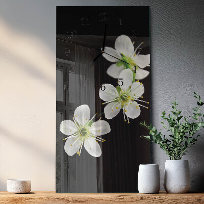 Klocka rektangulär Blommor
