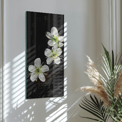 Klocka rektangulär Blommor