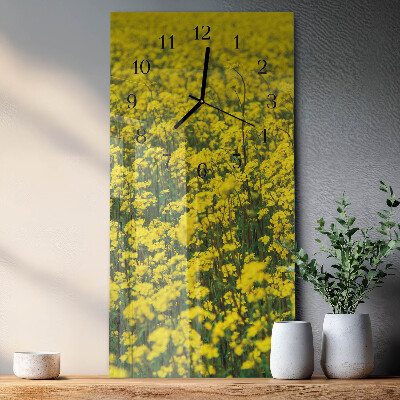 Klocka rektangulär Fält av blommor