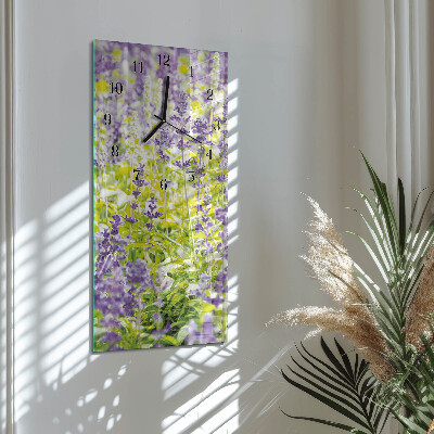 Vertikal rektangulär glasklocka Lavendel