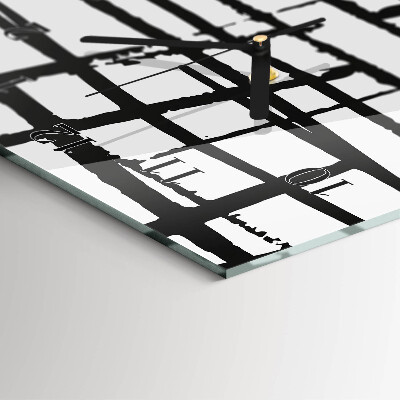 Vertikal rektangulär glasklocka Mönster