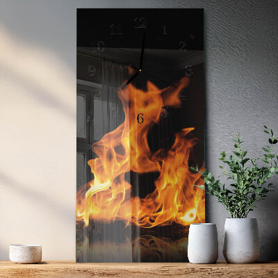 Vertikal rektangulär glasklocka Brand