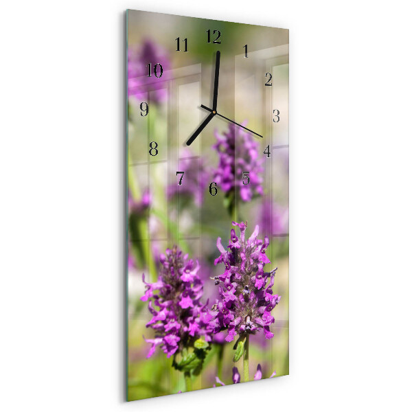 Klocka rektangulär Blommor