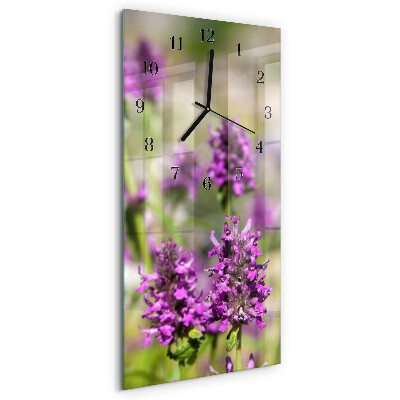 Klocka rektangulär Blommor
