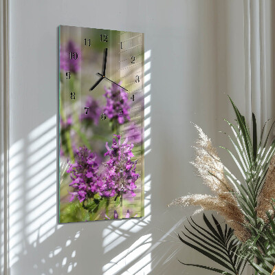 Klocka rektangulär Blommor