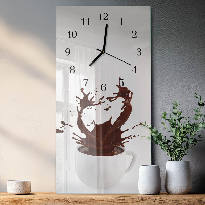 Klocka rektangulär Kaffe