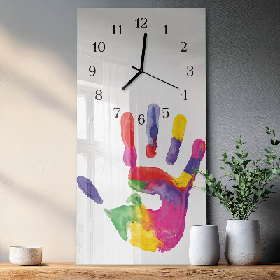 Vertikal rektangulär glasklocka Hand