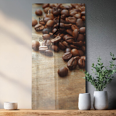 Klocka rektangulär Kaffebönor