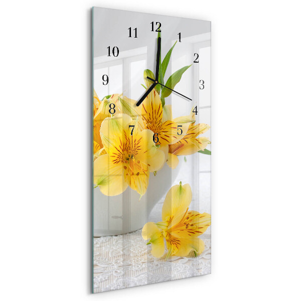 Klocka rektangulär Gula blommor