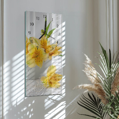 Klocka rektangulär Gula blommor
