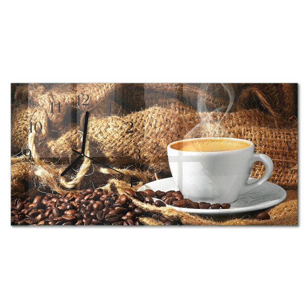 Horisontell rektangulär glasklocka Kaffebönor