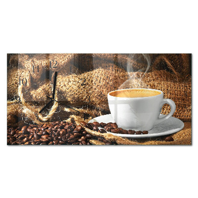 Horisontell rektangulär glasklocka Kaffebönor