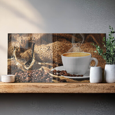 Horisontell rektangulär glasklocka Kaffebönor