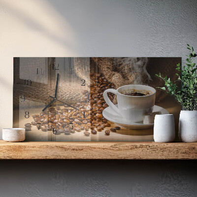 Horisontell klocka i glas Mörk infusion