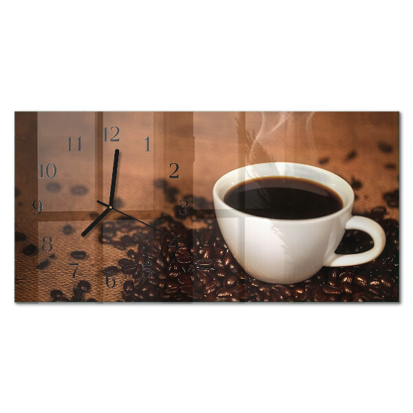 Horisontell klocka i glas Varm kaffeinfusion