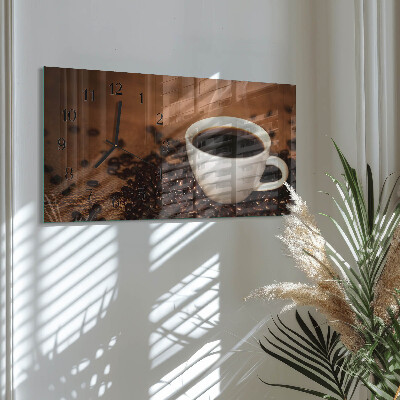 Horisontell klocka i glas Varm kaffeinfusion