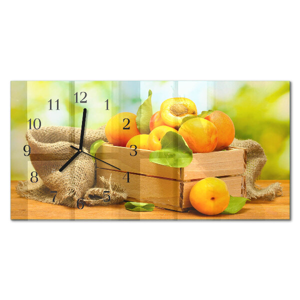 Horisontell klocka i glas Aprikoser