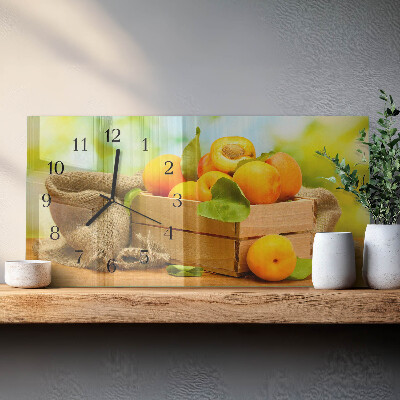 Horisontell klocka i glas Aprikoser