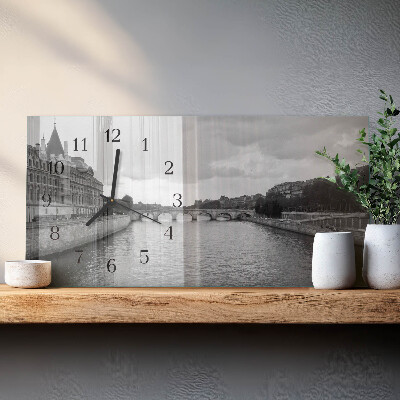 Horisontell rektangulär glasklocka Parisiska broar