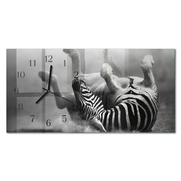 Horisontell klocka i glas Afrikansk zebra