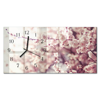 Klocka rektangulär Körsbärsblommor