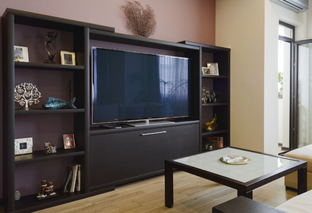TV-vägg i vardagsrummet - inspirationer