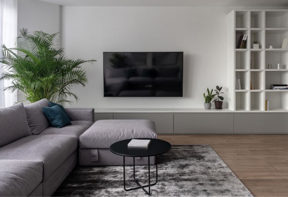 TV-vägg i vardagsrummet - inspirationer